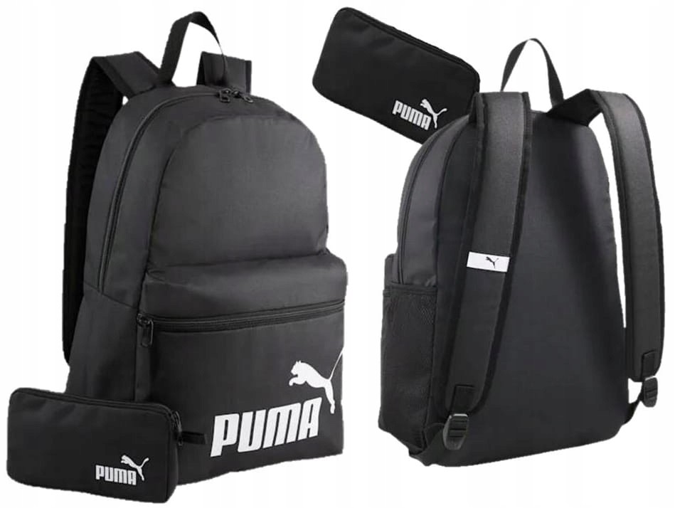 Jednokomorový školský batoh Puma, čierny, 19 rokov